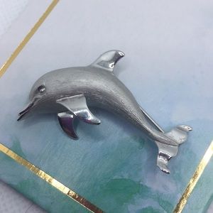 BEAU Sterling Dolphin 🐬 Brooch